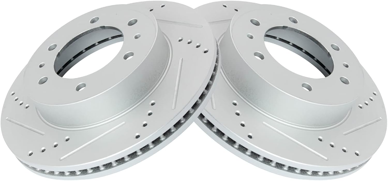 TRQ Front Performance Brake Rotors Set for Hummer H3 H3T
