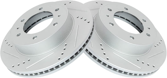 TRQ Front Performance Brake Rotors Set for Hummer H3 H3T