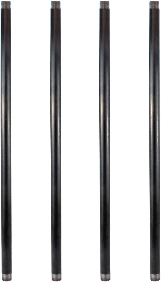 GeilSpace 3/4 Inch Heavy Duty Pre-Cut Grey Metal Pipe for DIY