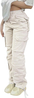 Viatabuna High Waisted Cargo Pants for Women - Baggy Y2K Wide Leg