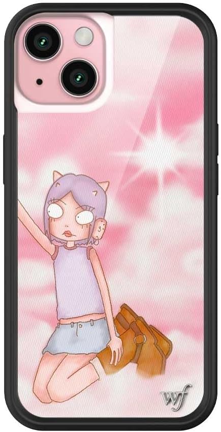 Wildflower Cases iPhone 15 Protective Bumper - Pink White Clouds
