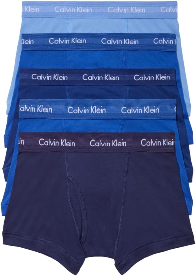 Calvin Klein Men's Cotton Classics 5-Pack Trunk for Comfort