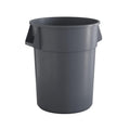 55 Gallon Gray Round Commercial Trash Can - Heavy-Duty Nesting