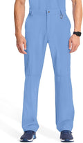 Men's Modern Fit Scrub Pants with 6 Pockets - Tapered Drawstring