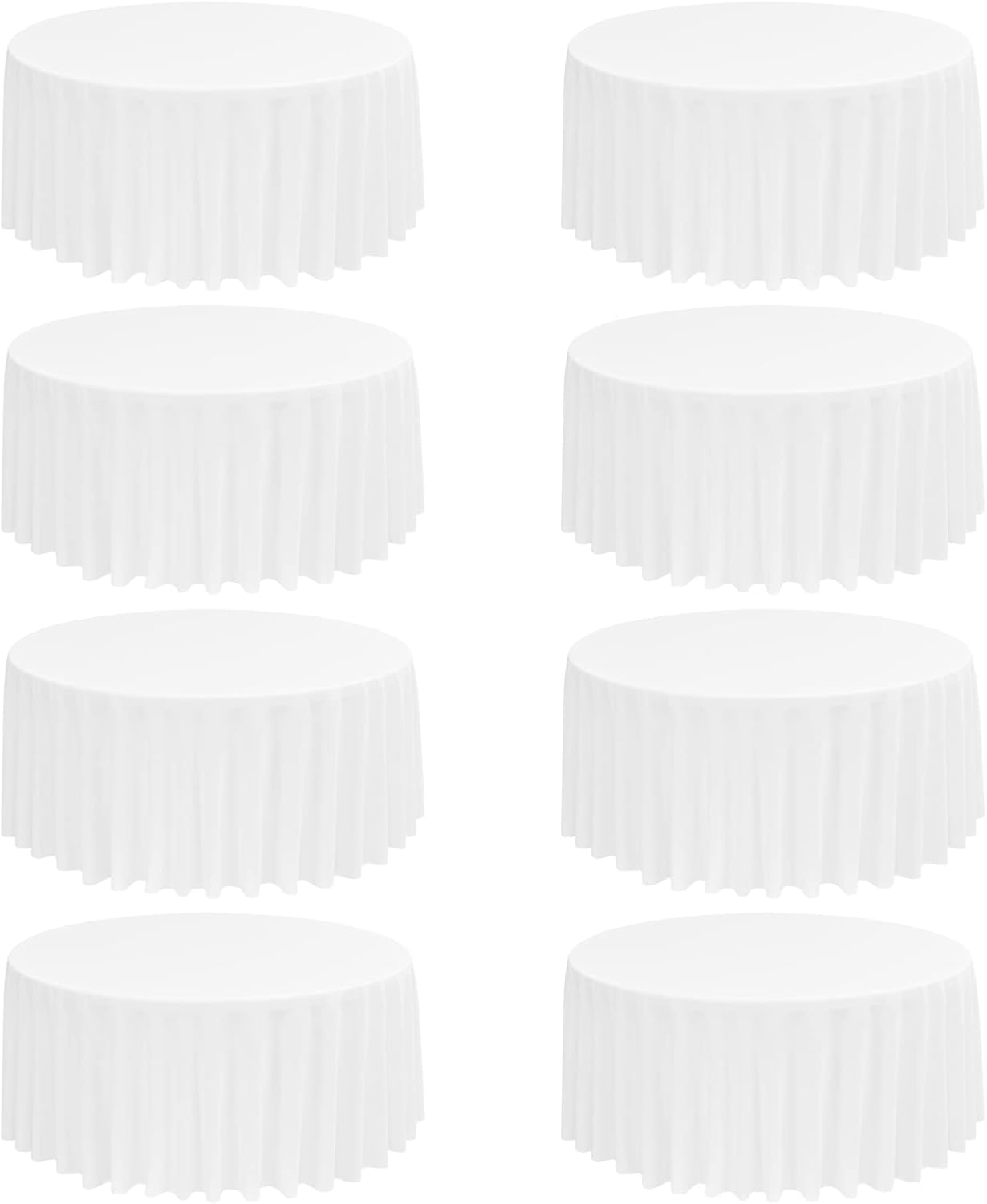 8 Pack 108 Inch Round Tablecloths for Elegant Events and Dining