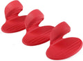 YYP Heat Resistant Silicone Pot Holders - Set of 3, Red
