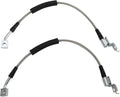 TRQ Front Performance Brake Hose Set Compatible with Jeep - Improved