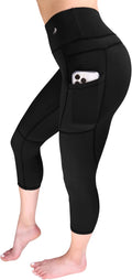CompressionZ High Waisted Capri Leggings for Women Tummy Control