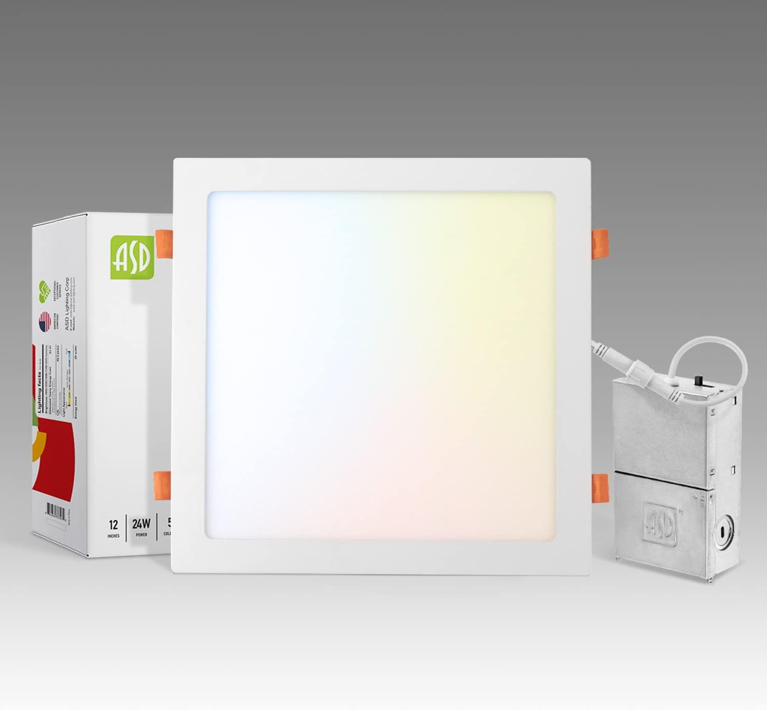 ASD 12 Inch LED Square Recessed Lighting - Dimmable Ceiling Lights