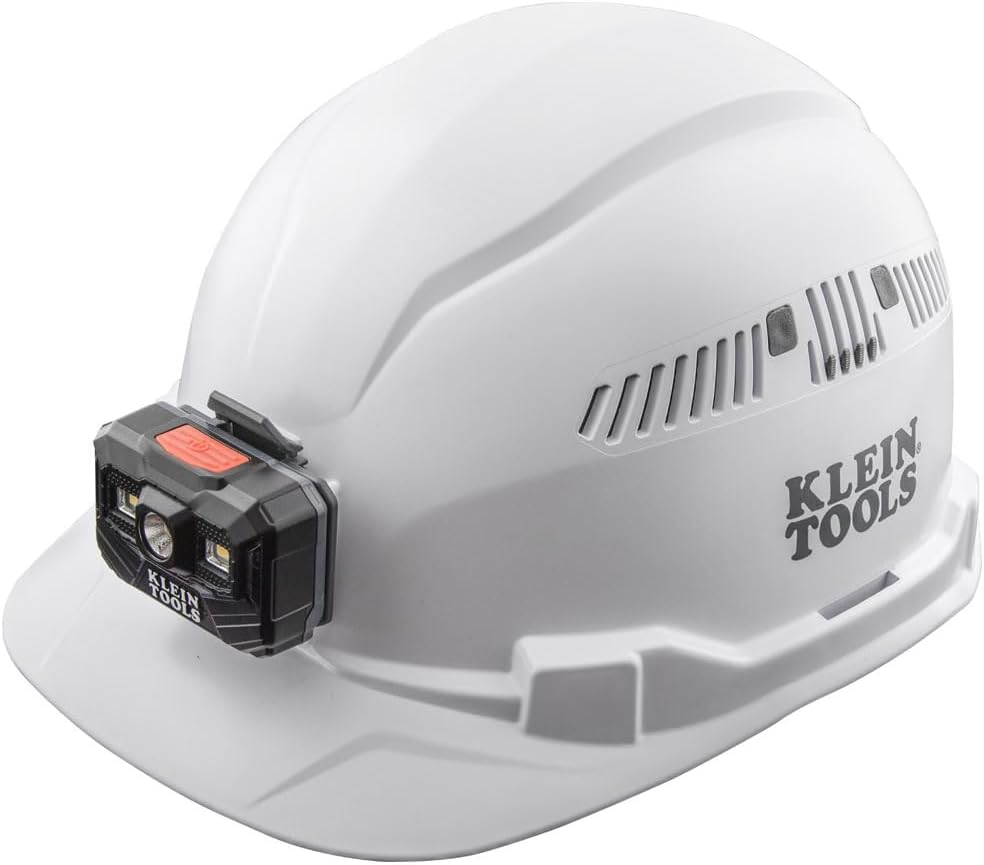 Klein Tools Hard Hat with Rechargeable Headlamp and Vents