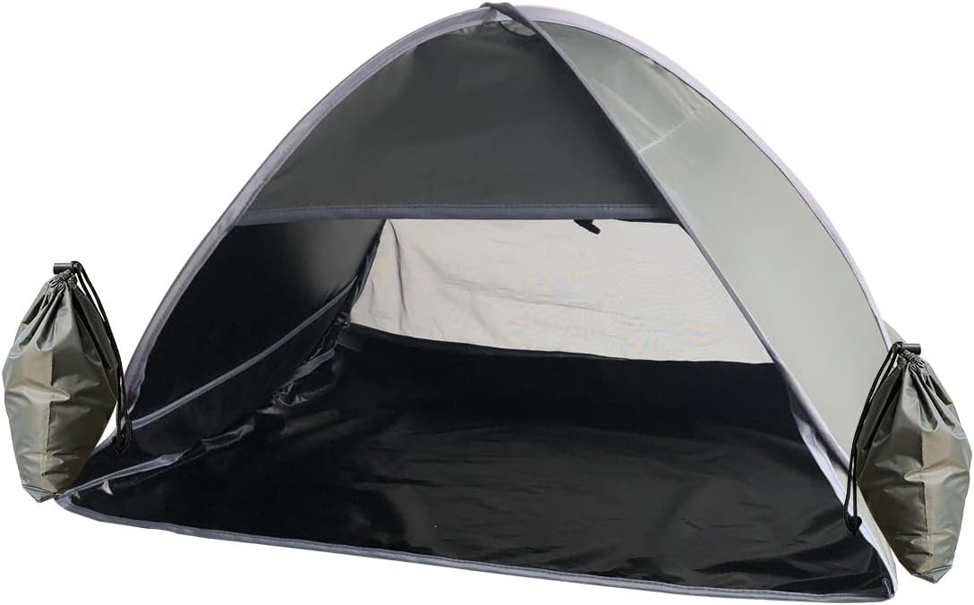 Portable Pet Shade with Mesh Window - Dark Green