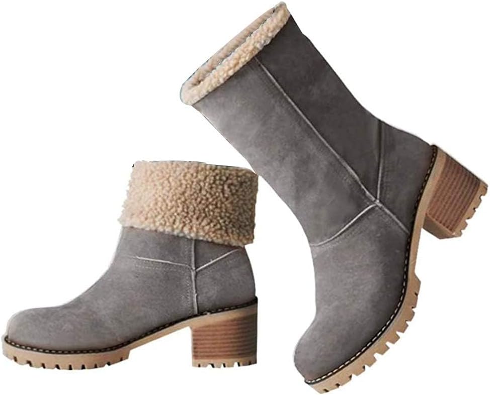 VIMISAOI Winter Boots for Women: Comfortable Slip On Ankle Shoes