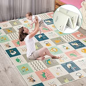 FLAGAV Baby Play Mat - Extra Large Waterproof Crawling Mat
