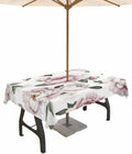 Spillproof Spring Pink Tablecloth for Outdoor Dinners