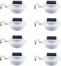 White Solar Gutter Lights 8 Pack - Easy Clip-On Outdoor Lighting