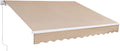 Manual Retractable Awning 10 x 8 ft Outdoor Patio Awning