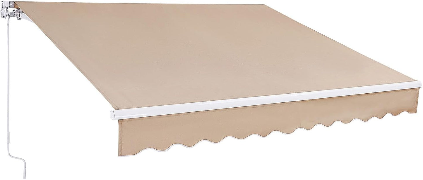 VEVOR Manual Retractable Awning for Outdoor Patio Sun Shade