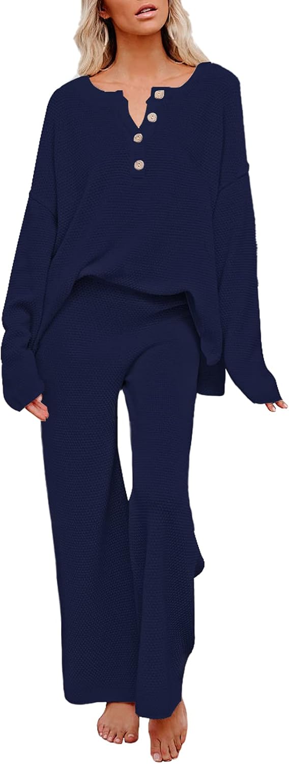 Pink Queen Women's 2 Piece Fall Outfit Lounge Set for Comfort