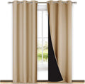 Blackout Curtains 80 in Long Biscotti Beige - Full Light Blocking
