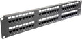 48 Port Cat6 110 2RU Rack Mount Punch Down Patch Panel - Organized