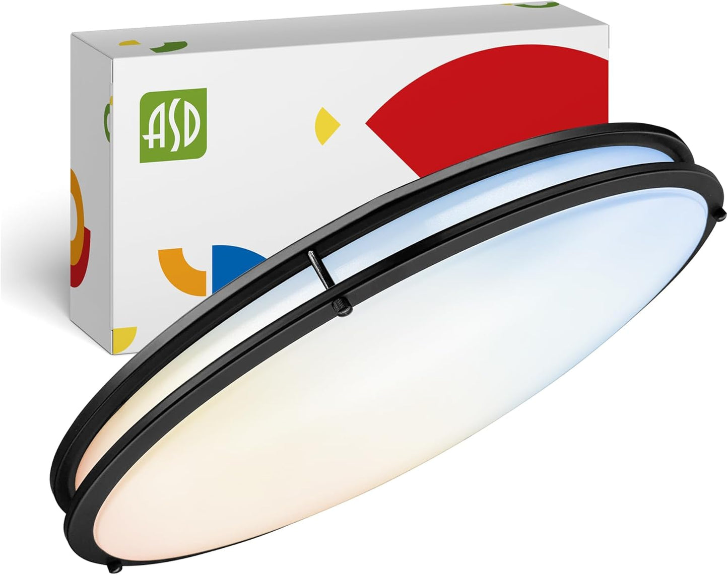 ASD LED 24 Inch Oval Flush Mount Light Fixture for Bright Spaces