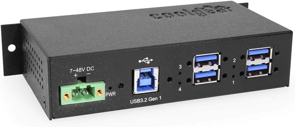Coolgear 4-Port Industrial USB 3.0 Hub for Reliable Connections