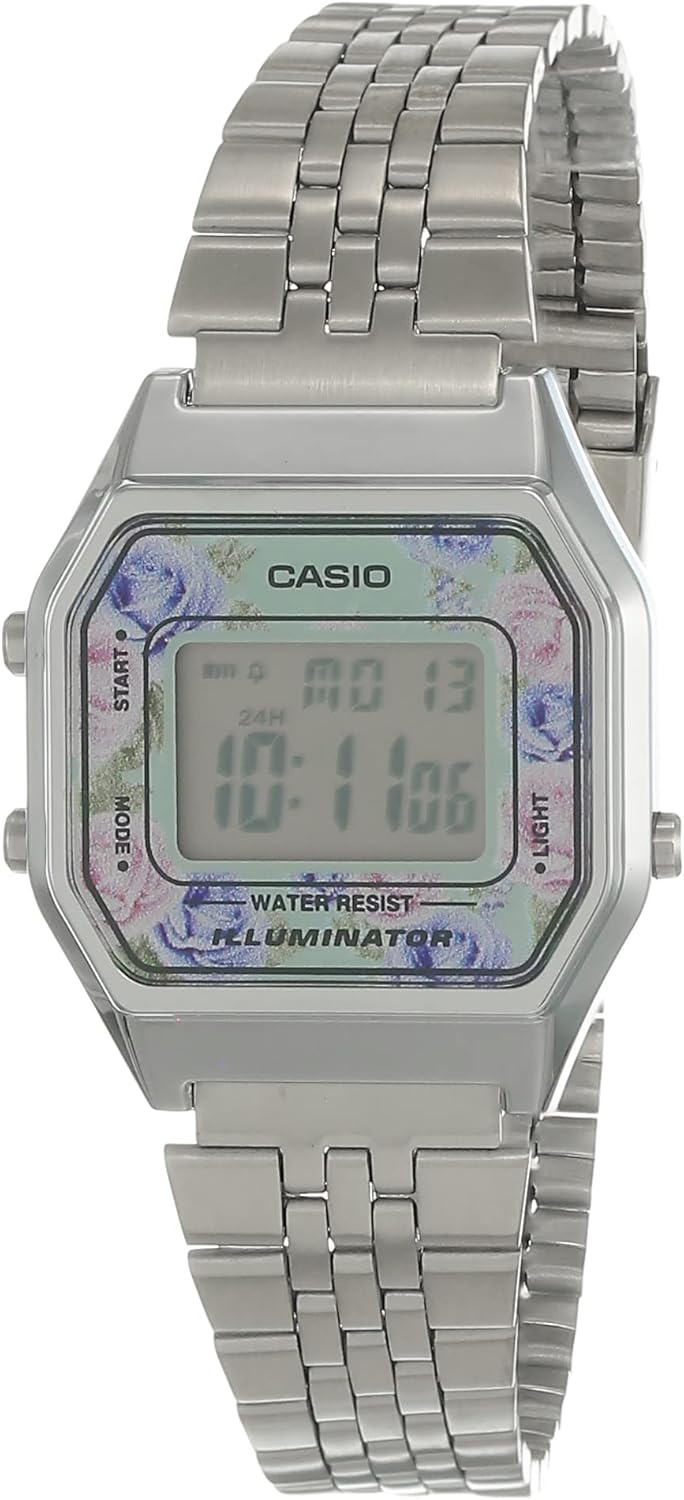 Casio Women's Stainless Steel Digital Watch - Sleek & Stylish!
