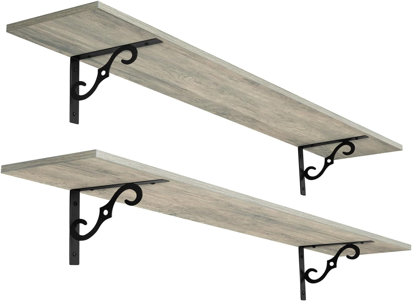 DINZI LVJ Long Wall Shelves Set of 2 for Stylish Home Storage