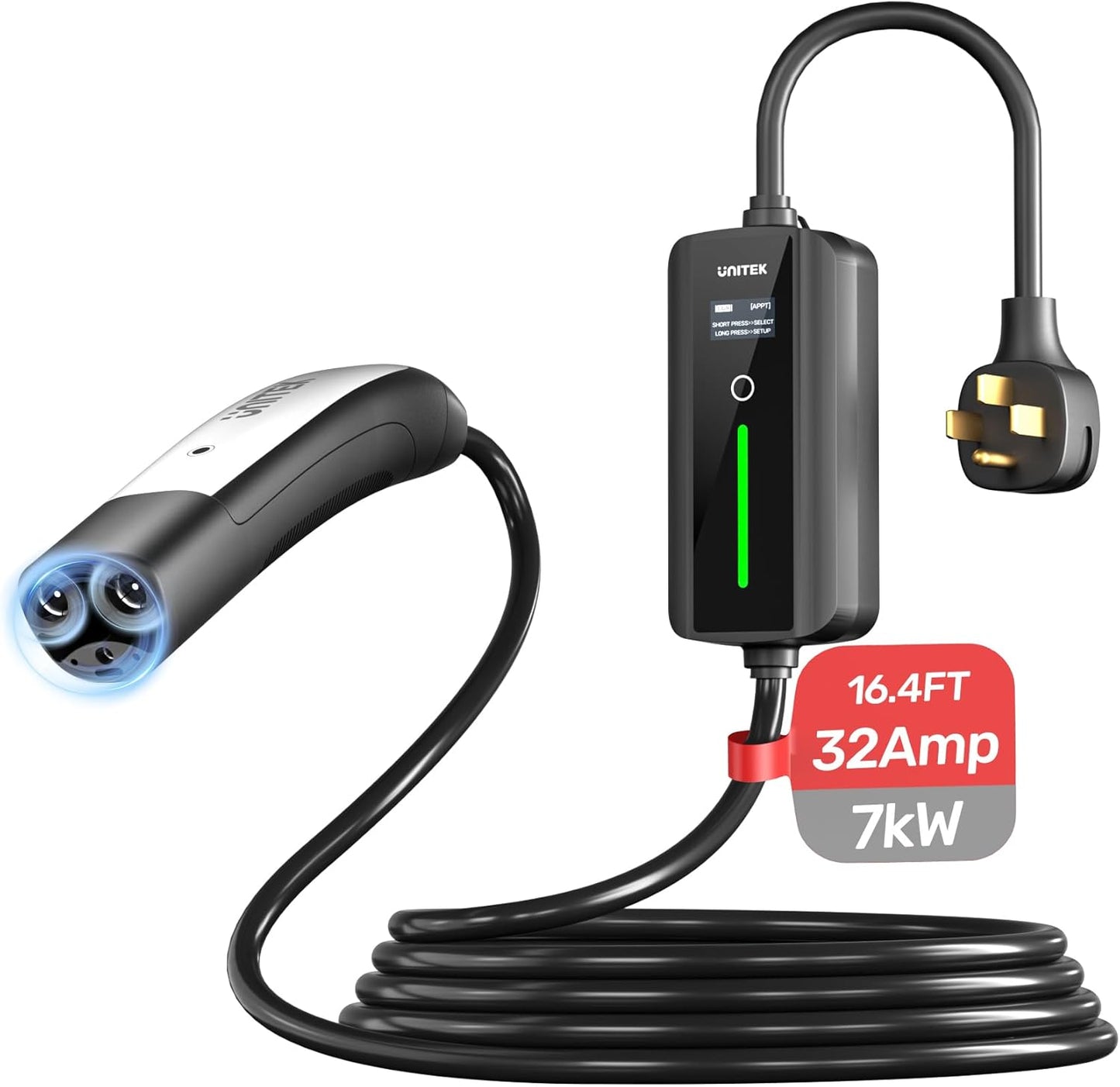 Unitek Portable Tesla Charger - Fast 32Amp EV Charging