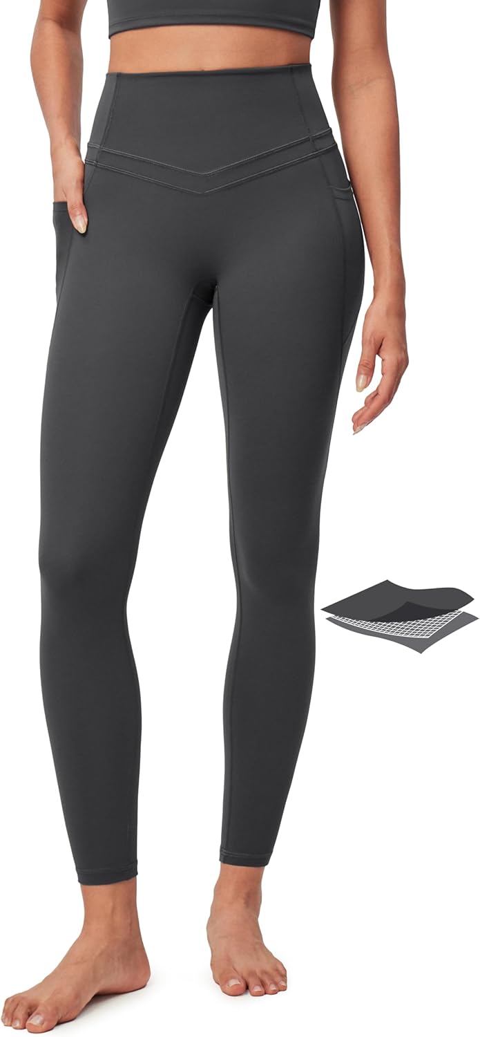 IUGA Compression Leggings with Pockets for Women Tummy Control