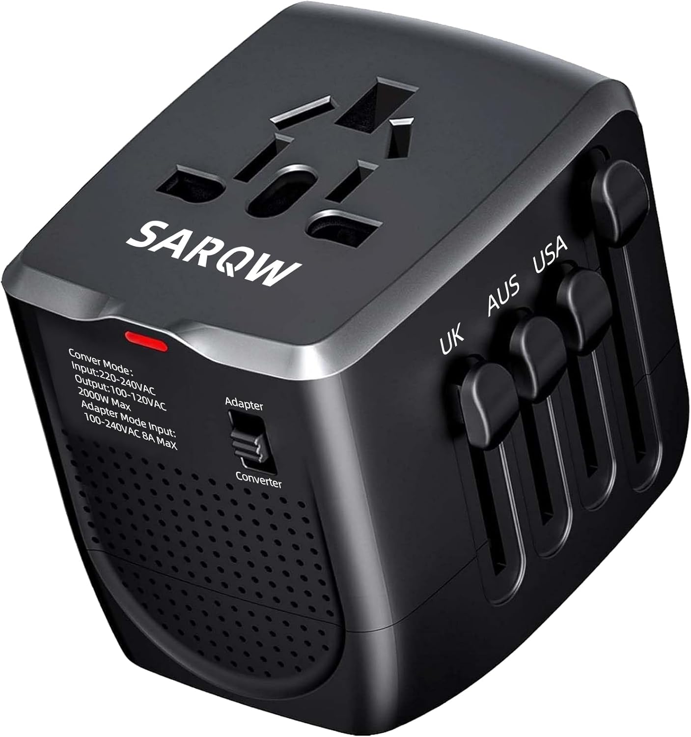 Travel Converter Adapter for 220V to 110V Worldwide Use