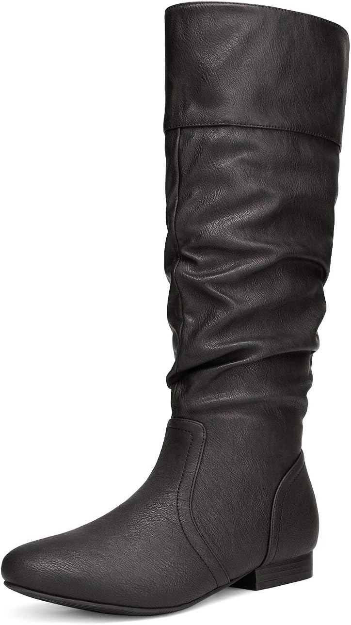 DREAM PAIRS Women's Knee High Pull On Stylish Winter Boots