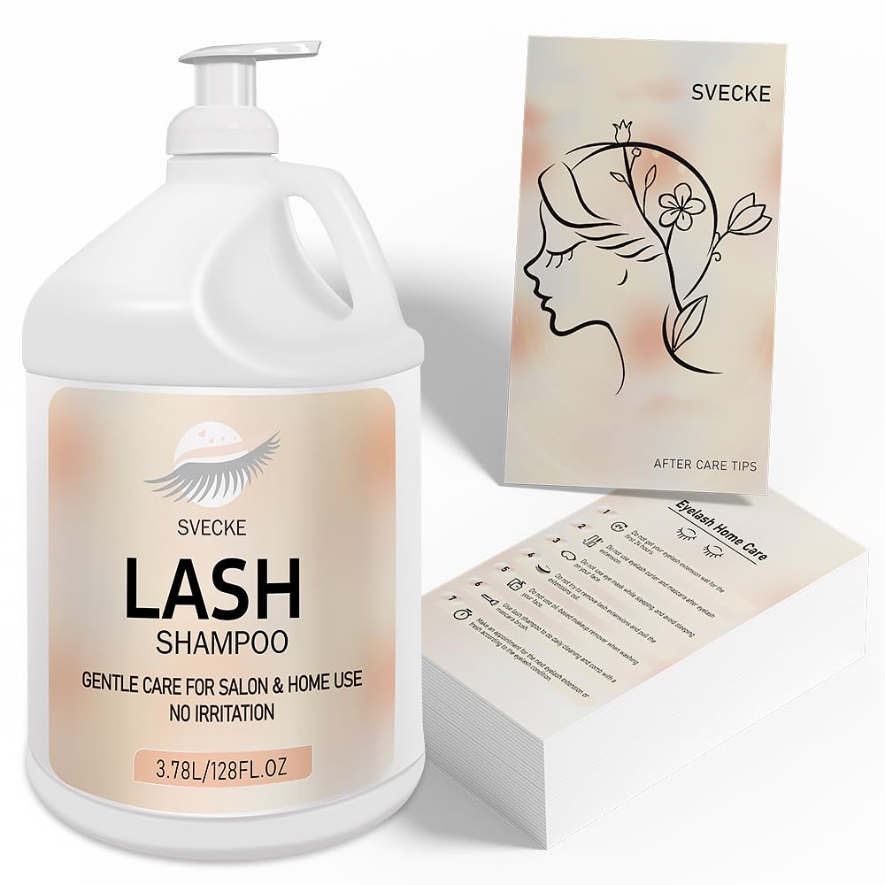 Eyelash Shampoo 128 fl.oz Foaming Cleanser for Salon Use