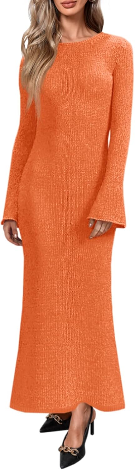 Yousify Womens Bell Long Sleeve Maxi Dress for Every Occasion