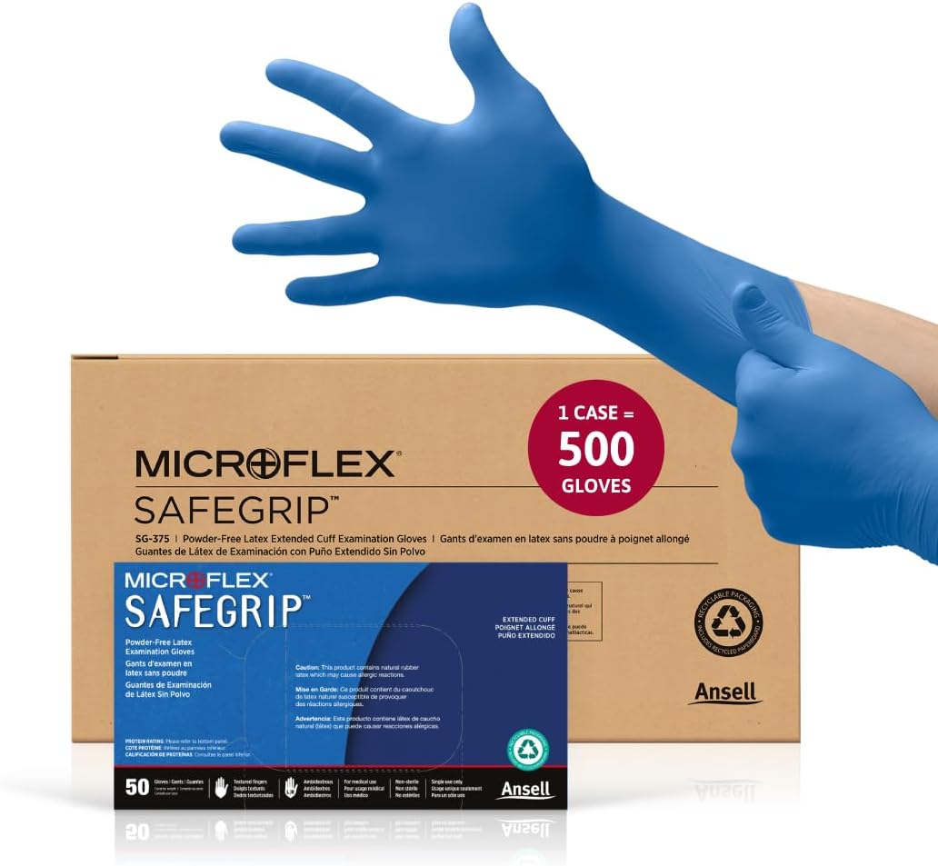 Ansell SafeGrip SG-375: Extra Thick Latex Gloves