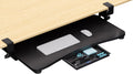 Large 25.59in Under Desk Keyboard Tray - Pull Out Clamp Mount