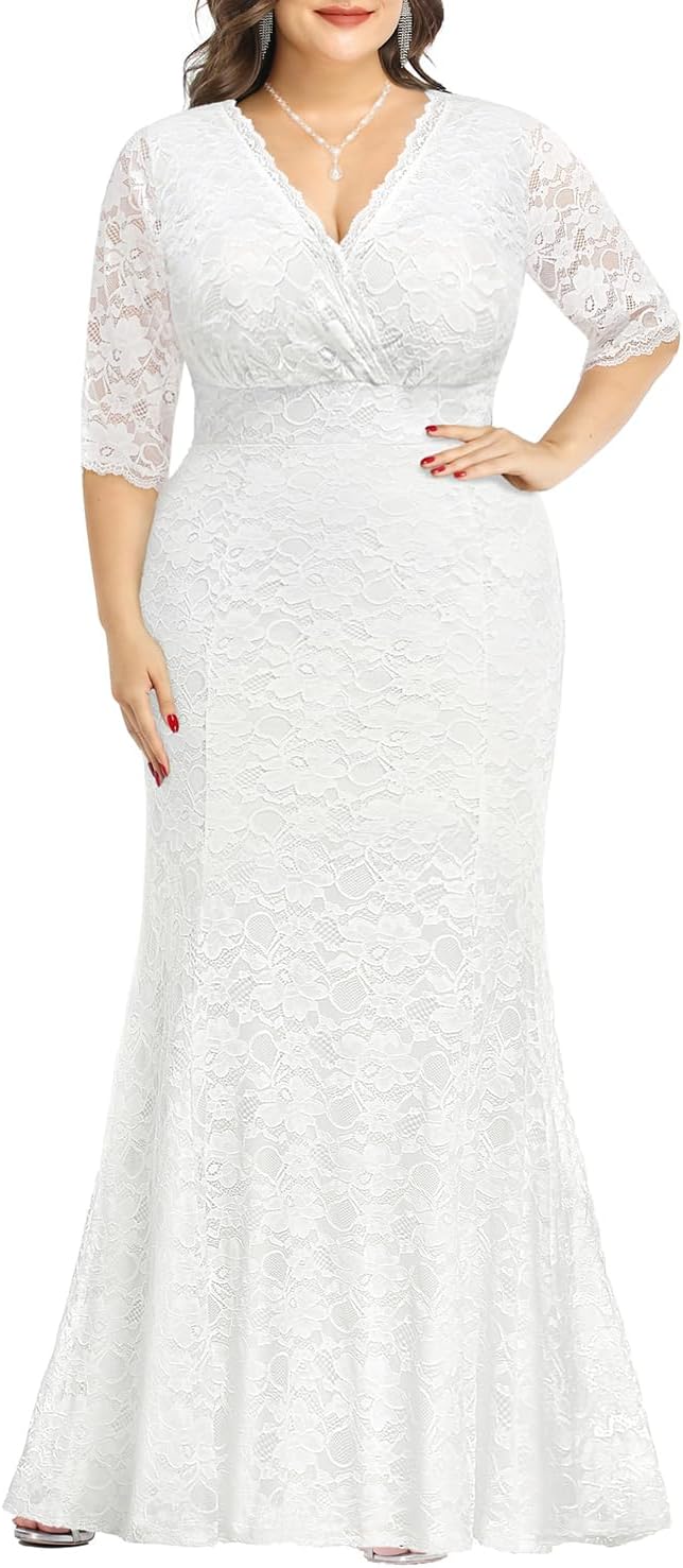Elegant Plus Size Mermaid Wedding Dresses for Brides