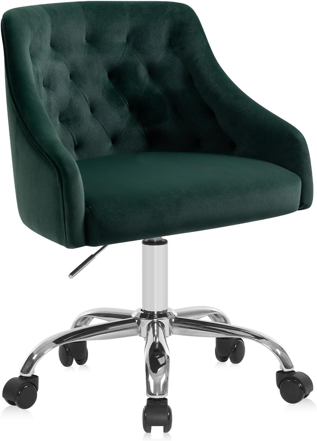Velvet Swivel Adjustable Accent Chair for Home Office Comfort