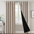 100% Blackout Curtains for Bedroom - Full Room Darkening Panels 42 x
