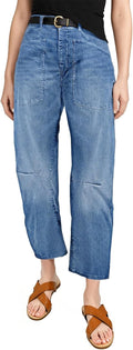 EVALESS Womens Baggy Barrel Jeans High Waisted Wide Leg (Style 5999)