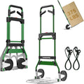 LEEYOUNG Upgraded Folding Hand Truck Dolly Cart 375lb - Portable Heavy