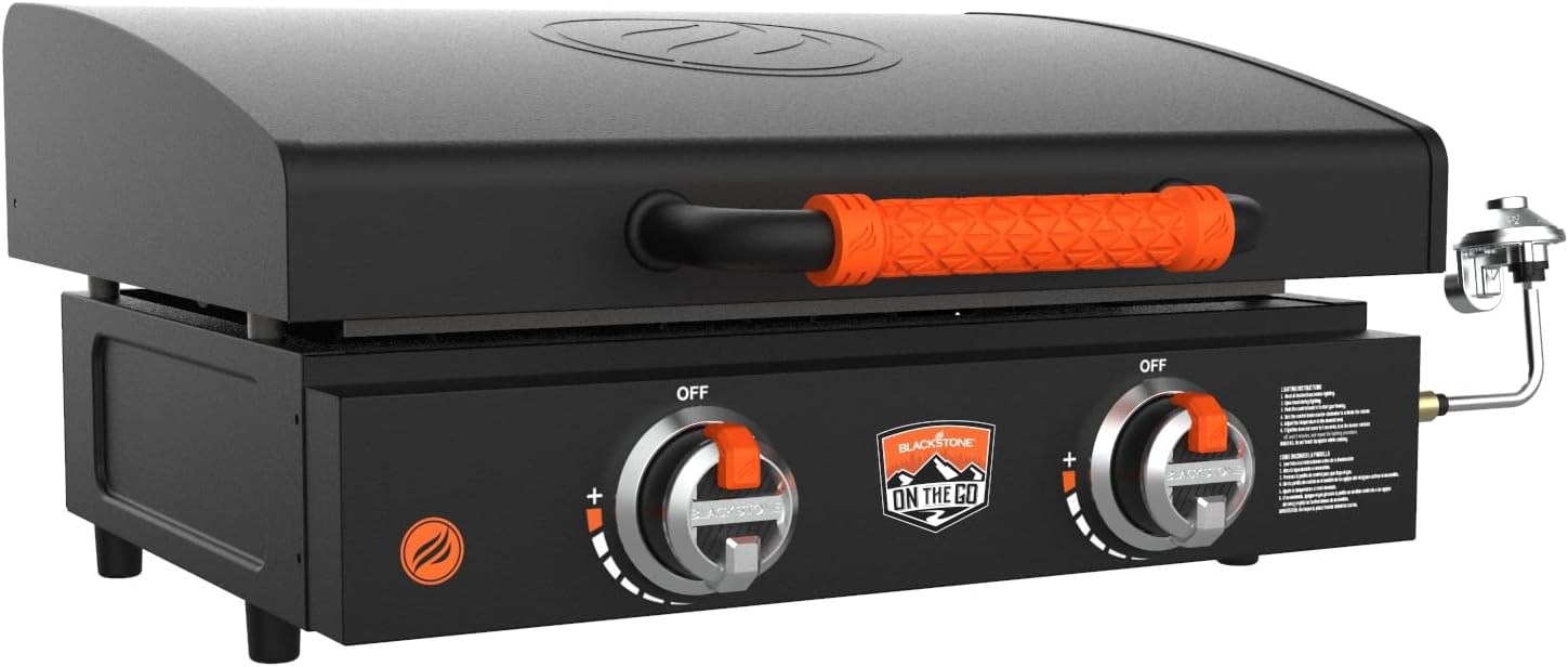Blackstone 22 Omnivore Tabletop Griddle with Hood for Outdoor Cooking