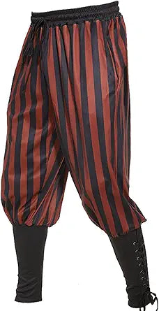 Men's Ankle Banded Pants for Medieval Pirate Costume Fun