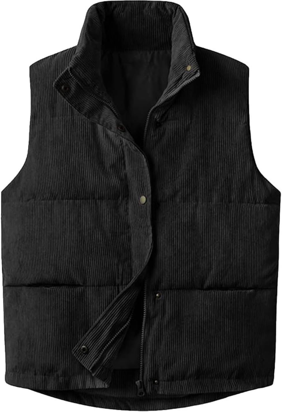Womens Corduroy Puffer Vest for Stylish Warmth and Comfort