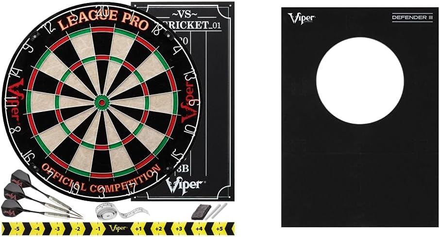 Viper League Pro Dartboard Set with Staple-Free Bullseye Design