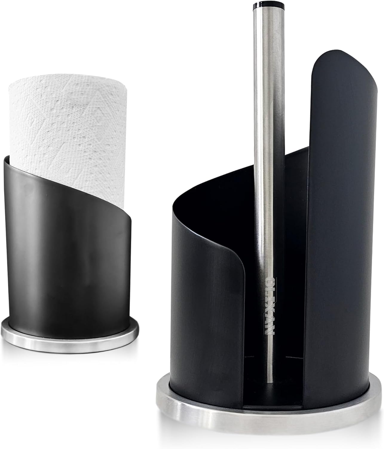 Stainless Steel Paper Towel Holder with Modern Spiral Design