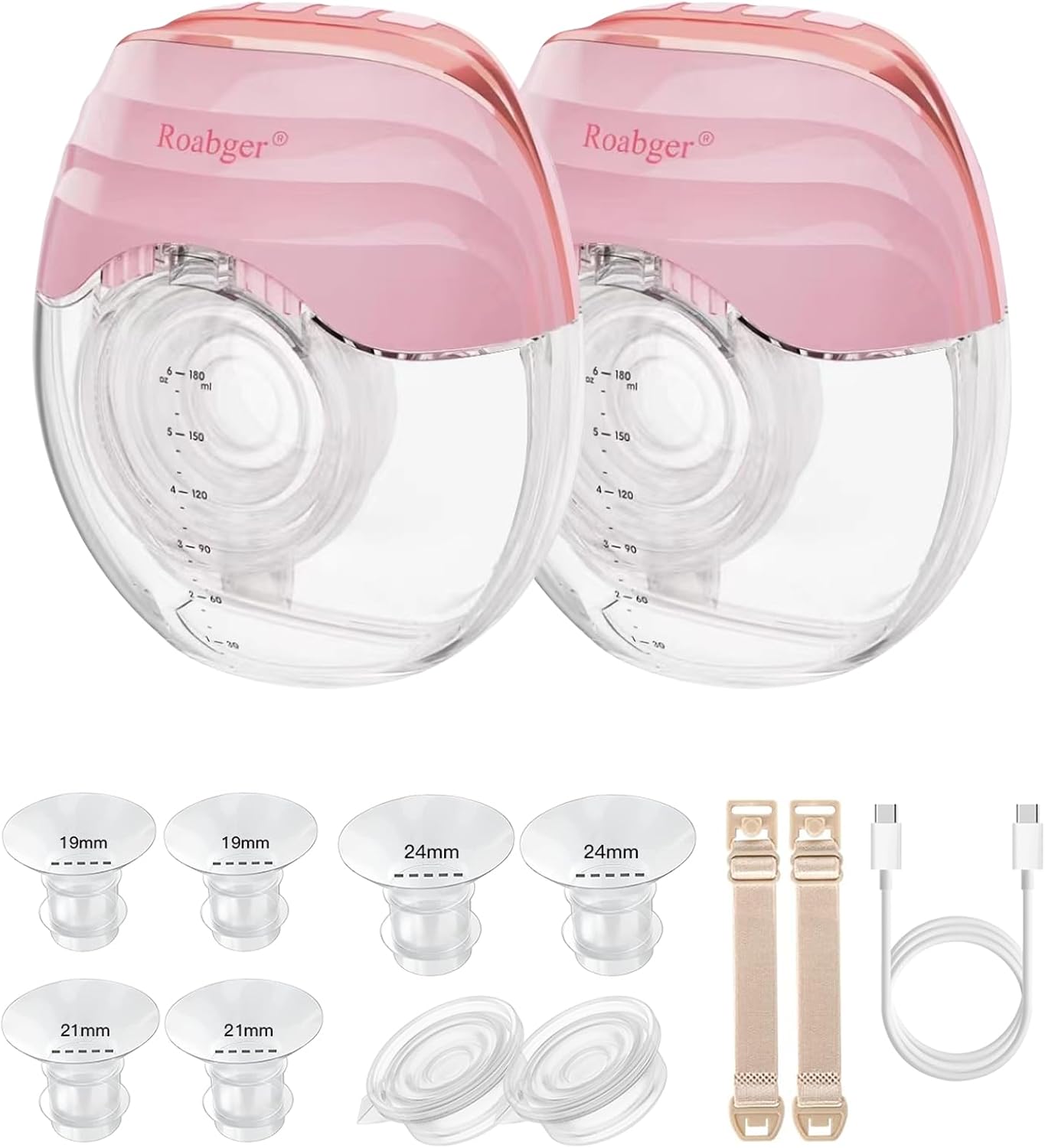 Hands Free Wearable Breast Pump with 3 Modes & 8 Levels