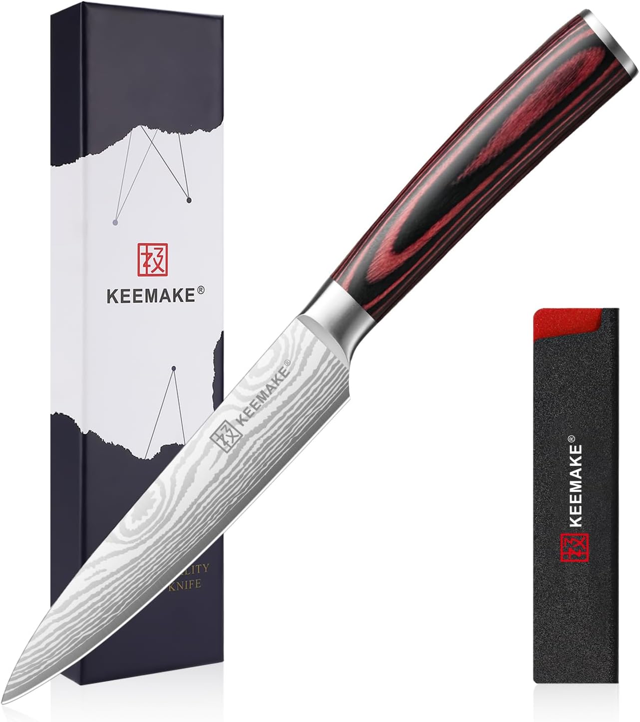 KEEMAKE 5 Inch Kitchen Utility Knife for Precision Cutting