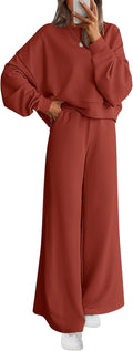PRETTYGARDEN Women 2 Piece Outfits 2025 Fall Sweatsuit - Cozy Wide Leg