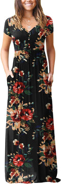 GRECERELLE Womens Long Maxi Dress 2025 - Soft Casual V Neck Maxi